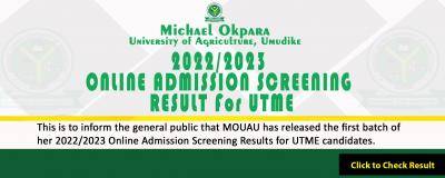 MOUAU First batch Post-UTME screening result for 2022/2023 session