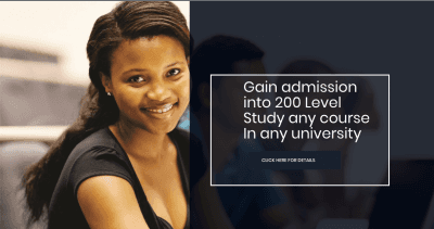 How To Gain admission into 200 Level Without Jamb