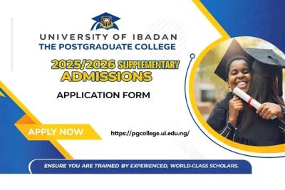 UI supplementary postgraduate admission, 2025/2026