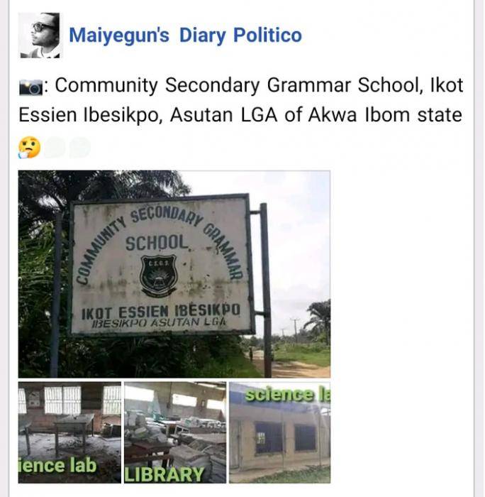 Shocking Pictures of a School in Akwa Ibom State