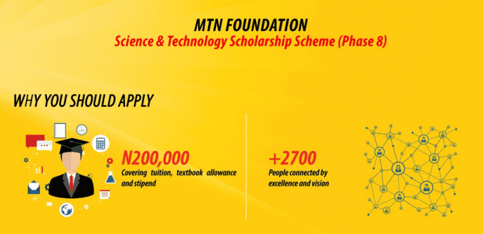 MTN Foundation Scholarships for Undergraduates 2019 - Apply Here