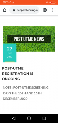 FEDPOLY ile oluji post UTME screening date for 2020/2021 session