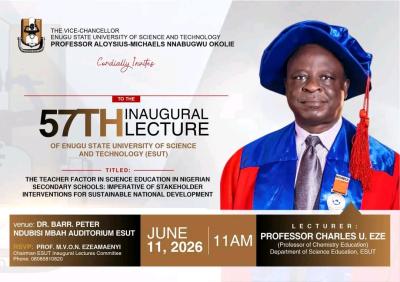 ESUT announces 57th inaugural lecture