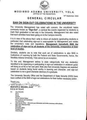 MAUTECH bans sign-out celebration in the University