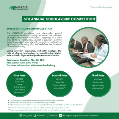 NHEF 6th annual scholarship essay competition