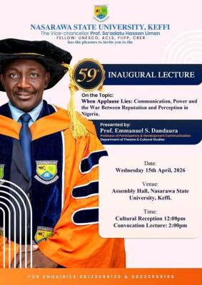 NSUK announces 59th Inaugural Lecture