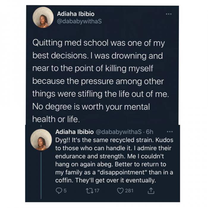 No degree is worth your mental health - medical school dropout