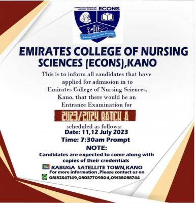 Emirates College of Nursing Science entrance examination