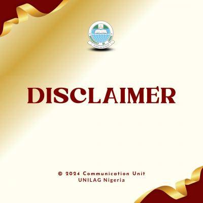 UNILAG disclaimer notice to prospective students of the School of Foundation Studies