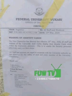 FUWUKARI directs mandatory wearing of ID Cards