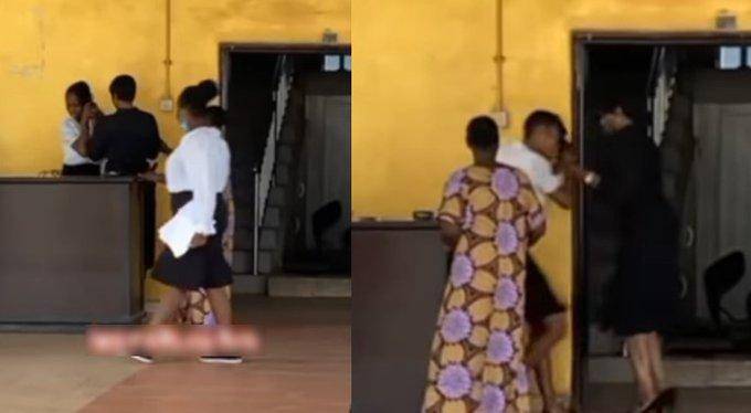 GOUNI lecturer caught on camera harassing a female student for having long hair (video)