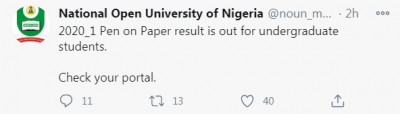 NOUN pen paper result is out