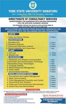 YSU sales of application forms for Diploma Programmes, 2025/2026