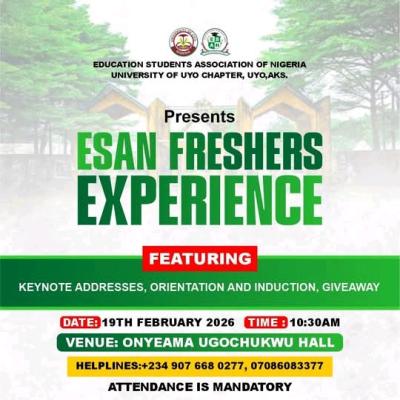 UNIUYO Faculty of Education to hold freshers experience programme