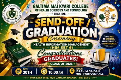Gaitama Mai Kyari College of Health Sciences & Tech. Send-off/Graduation Ceremony for HIM 6 graduates