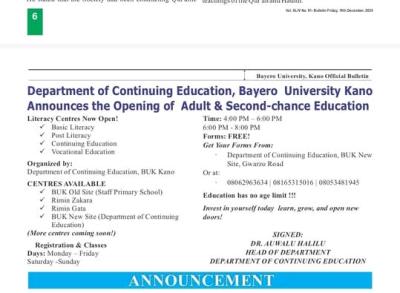 BUK opens Adult and Second-Chance education literacy centres