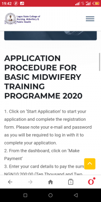 LASCON 2020 Basic Midwifery training programme