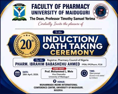 UNIMAID 20th Induction/Oath-Taking Ceremony for Graduating Pharmacy students