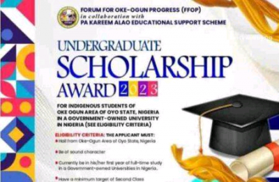 Kareem Alao Educational 2023 Scholarship for Oke-Ogun Origin Undergraduates