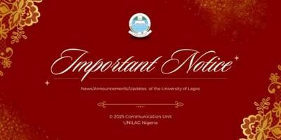 UNILAG announces change of venue for the postgraduate matriculation, 2025/2026