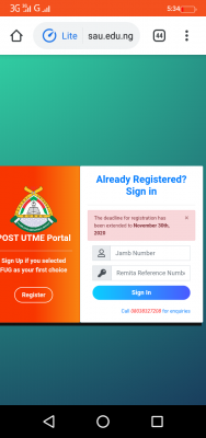 FUGUSAU extends Post-UTME registration deadline for 2020/2021 session