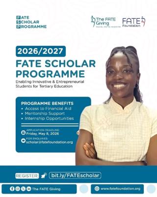 FATE scholar undergraduates student scholarship program, 2026