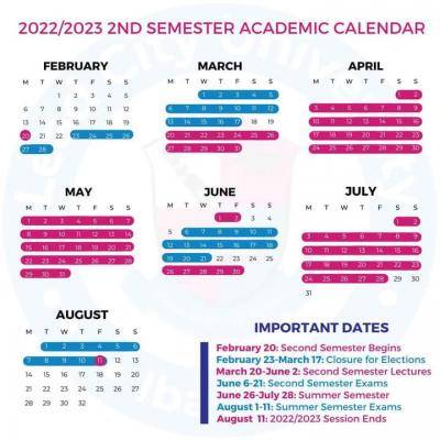 Lead City University notice on revised second semester academic calendar