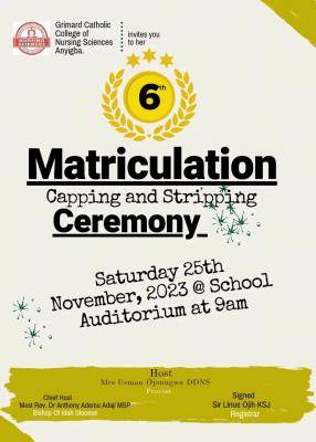 Grimard Catholic College announces 6th Matriculation ceremony