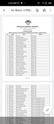 BOSU Admission List (UTME/DE), 2020/2021 now on school portal