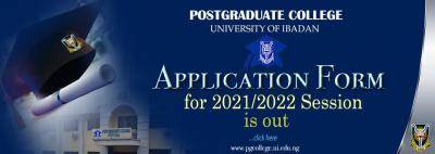 UI postgraduate admission form for 2021/2022 session