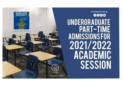 Babcock University Undergraduate Part-time Admission, 2021/2022