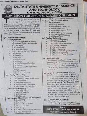 Delta State University, Ozoro Post-UTME 2023: cut-off mark, eligibility & registration details