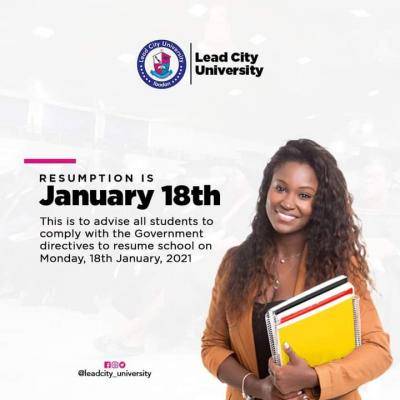 Lead City University Resumption date