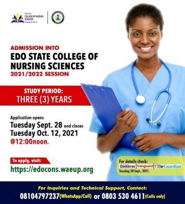 Edo College of Nursing Science admission for 2021/2022 session