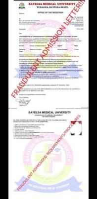 BMU warns the candidates and the public against fake admission letter