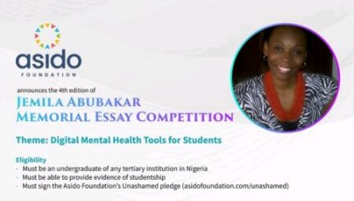 Jemila Abubakar Memorial Essay Competition for students in Nigerian tertiary institutions, 2024