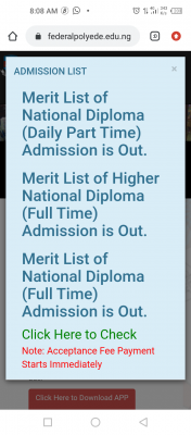 EDEPOLY ND full-time Admission List now on the school's portal, 2020/2021