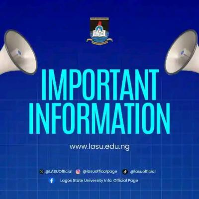 LASU notice to part-time students on deadline for payment of acceptance fee and and medical fee