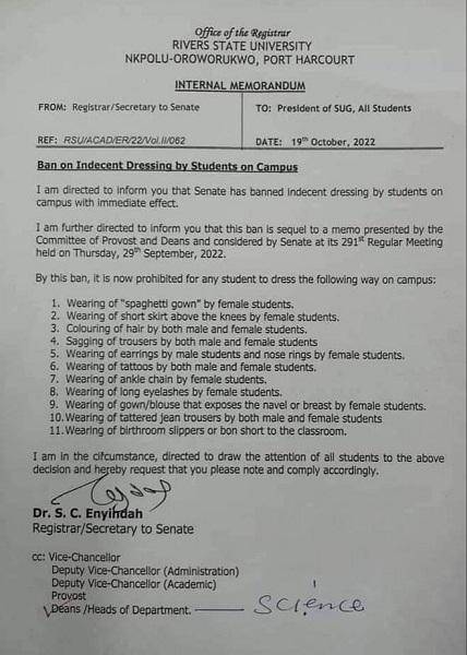 RSU releases dress new code, bars students from wearing spaghetti gowns, colored hair, tattoos, others
