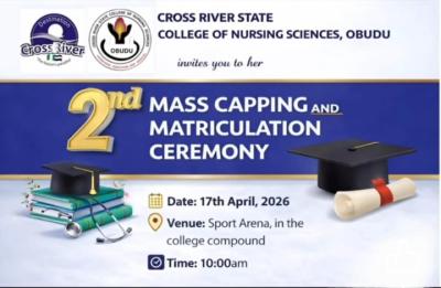 Cross River State College of Nursing Sciences, Obudu 2nd Mass Capping and Matriculation Ceremony