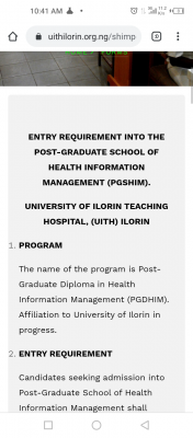 UNILORIN Teaching Hospital Postgraduate SHIM admission, 2021/2022