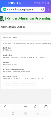 FCE Abeokuta admission list, 2020/2021 out on JAMB CAPS