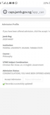 FUWUKARI admission list, 2020/2021 out on JAMB CAPS