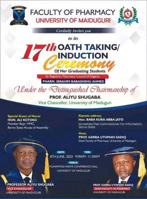 UNIMAID Faculty of Pharmacy 17th Oath Taking/Induction Ceremony