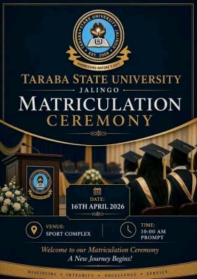 TASU announces Matriculation Ceremony,  2026