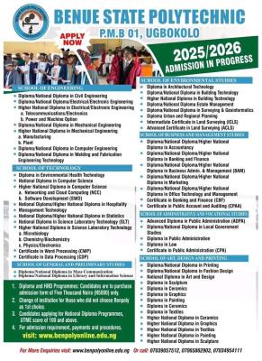 BENPOLY Post-UTME 2025: Cut-off mark, Eligibility and Registration Details