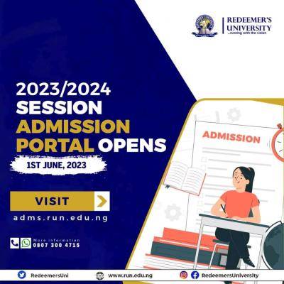 Redeemers University (RUN) Releases 2023/2024 Post-UTME Admission Form ...