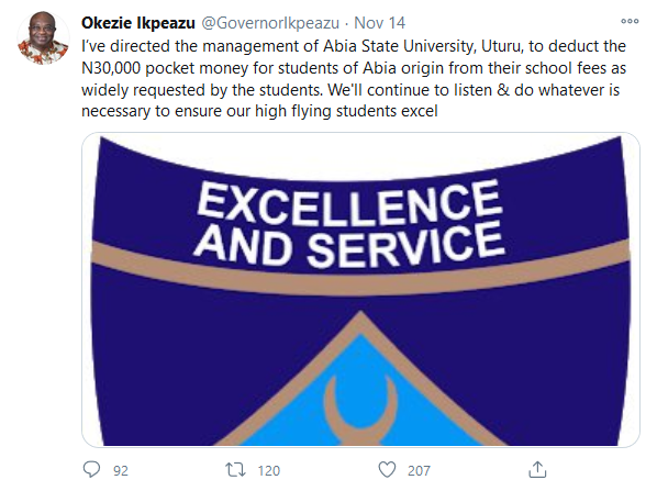 Update; Abia state government gives into ABSU students' demands