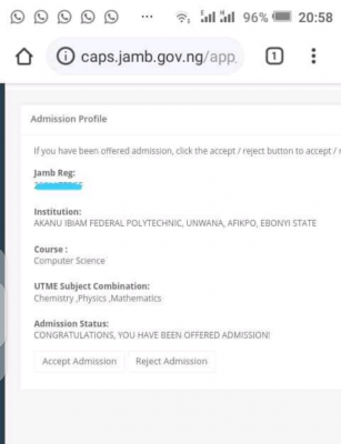 Akanu Ibiam Poly ND admission list, 2020/2021 out on JAMB CAPS