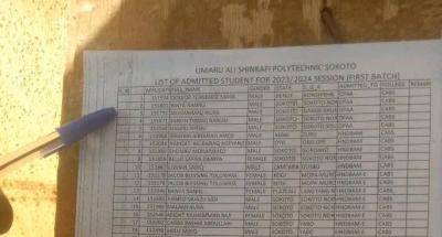 Umaru Ali Shinkafi Polytechnic ND/HND Admission List for 2023/2024 Session